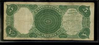 1907 $5 UNITED STATES NOTE LARGE SIZE WOODCHOPPER ~F~ SCARCE TYPE 