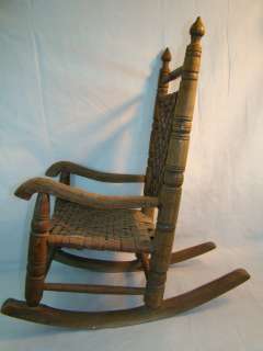 19thC Antique CHILDs Primitive SHAKER Style OLD Country ROCKING CHAIR 