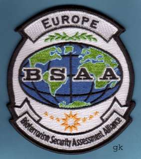 RESIDENT EVIL BSAA EUROPE BIOTERRORISM PATCH  
