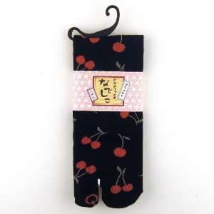  Womens Cherries Tabi Fashion Midcalf Socks with 7 inch 