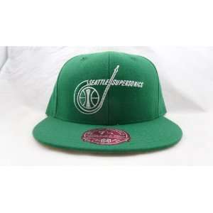  Green Jet Fitted Seattle Supersonics Hat   7.5 Sports 