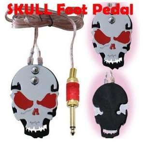 Red SKULL Stainless Steel Foot Pedal Footswitch for Tattoo Machine Gun 