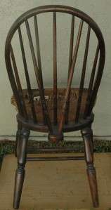 Beautiful Antique Rush Seat Braceback Chair Maple ?  