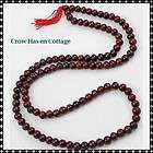 8mm Pure Red Sandalwood Beads Mala Necklace Sacred Prayer Meditation 