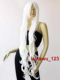 40 Long Snow White Layer Wavy Cosplay Wigs G  