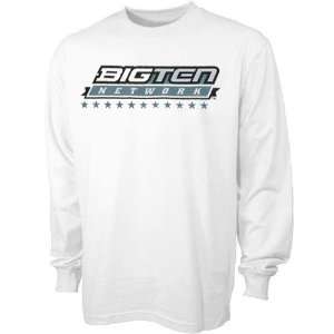 NCAA Big Ten Network White Long Sleeve T shirt Sports 