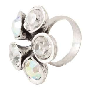  Avant Garde Swarovski Crystal Flower Ring Jewelry
