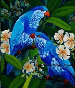 Ultramarine Lorikeets Cross Stitch Pattern Parrots Bird  