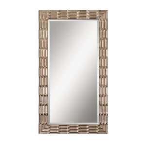 Uttermost 70 Avenal Mirror Lightly Antiqued Distressed Silver Leaf 