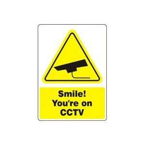  SMILE YOURE ON CCTV W/GRAPHIC Sign   18 x 12 Dura 