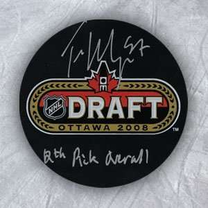 TYLER MYERS SIGNED 2008 NHL Draft Day PUCK w/ Note  Sports 