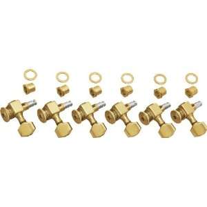  Sperzel 6 In Line Non Graduated Tuners, Gold Musical 