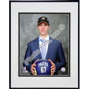  Tyler Hansbrough 2009 NBA Draft #13 Pick Double Matted 