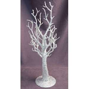  Mini White Glitter Centerpiece Tree   14 Inch Health 