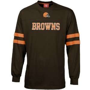 Cleveland Browns Brown Two Point Conversion Long Sleeve T shirt 