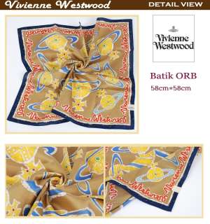 Vivienne Westwood Scarf Handkerchief Women Fashion 100%aucthentic 58cm 