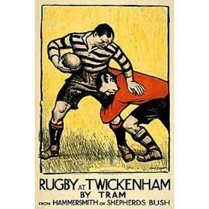  Rugby at Twickenham Poster by The vintage collection (16 