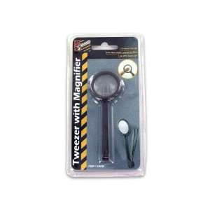  Tweezers with magnifier   Case of 96 Electronics