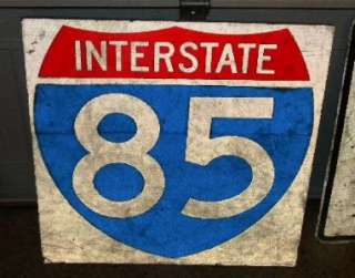 Old Wooden Interstate 85 US 29 Road Highway SIGN ORIG  