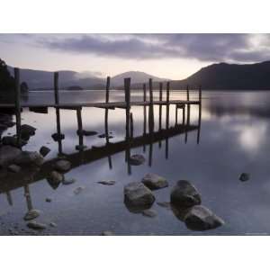  Tranquil Landscape and Pier, Derwent Water, Lake District 