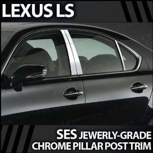  2007 2012 Lexus LS 6pc. SES Chrome Pillar Trim Covers 