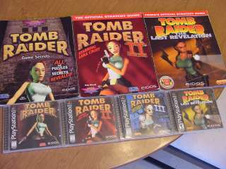   revelation for ps1 2 3 plus three tomb raider strategy guide books