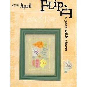  Flip It April (with charm)   Cross Stitch Pattern