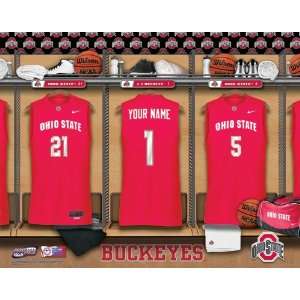  Personalized Ohio State Buckeyes Basketball Locker Room 