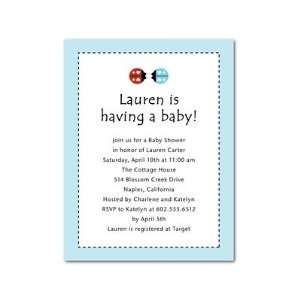  Baby Shower Invitations   Ladybug Kiss Teal By Sb Hello 