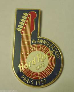 Paris 6th ANNIVERSARY Hard Rock Cafe Pin STAFF Rare 110  