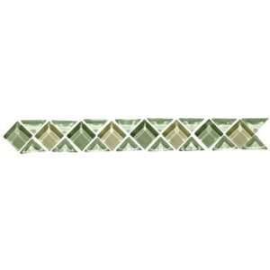   Style Small Triangle & Square Clear Glass Borders Turkana Ceramic Tile