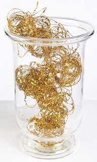 36 Glittery Gold Sequin Metallic Wire Twisted Garland  