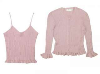 CHLOE/STELLA MCCARTNEY ERA DUSTY PINK RUFFLE TWINSET~4  