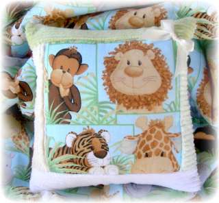 Jungle Babies boy girl chenille baby quilt bedding set  