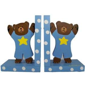  Baby Blue Teddy Bear Bookends Baby
