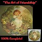   SPRINGBOK 500 pc Round PuzzleART OF FRIENDSHIPGirl&Puppy Painting