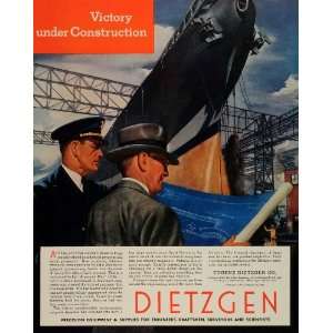  1943 Ad Eugene Dietzgen Ship Boat Vessel Equipment 