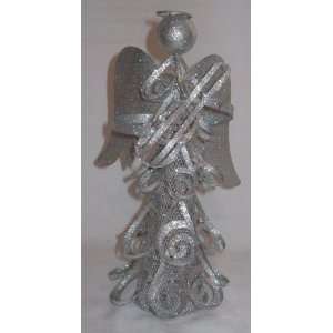  Glittery Angel Tree Topper Playing Guitar 12 Tall 