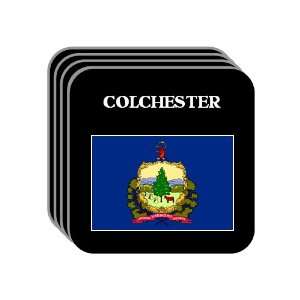  US State Flag   COLCHESTER, Vermont (VT) Set of 4 Mini 