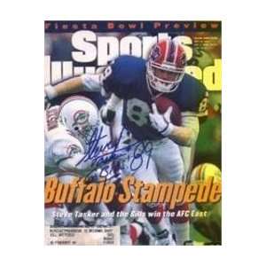  Steve Tasker Autographed/Hand Signed Sports Illustrated 