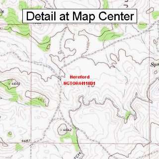  USGS Topographic Quadrangle Map   Hereford, Oregon (Folded 