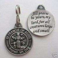 St. Francis of Assisi Protect My Dog Medal Charm Tag  