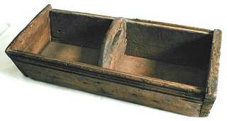 ANTIQUE BELGIAN TRUG CARVED WOOD 1840 GARDEN BASKET BOX  