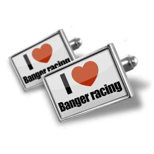  Cufflinks I Love banger racing   Hand Made Cuff Links A 