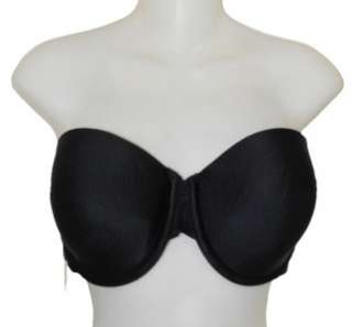 NEW BLACK AMELIAS COLLECTION WOMENS 34 D STRAPLESS CONVERTIBLE BRA 