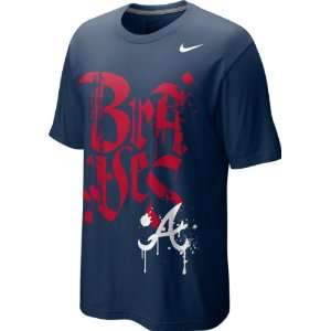  Atlanta Braves Nike Navy Tonal Graphic T Shirt Sports 