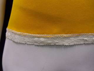 795 Dolce & Gabbana Yellow Silk Lace Trm Camisole US 4  