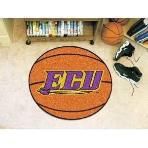  East Carolina ECU Pirates Basketball Shaped Area Rug 