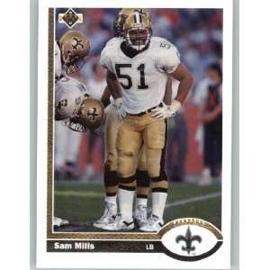  1991 Upper Deck #393 Sam Mills   New Orleans Saints 