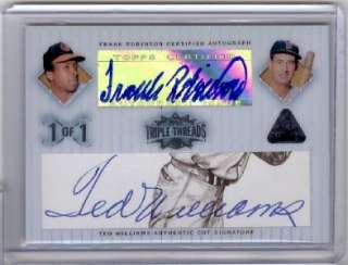 MICKEY MANTLE TED WILLIAMS SP TOPPS CUTS 4 CUT AUTO 1/1  